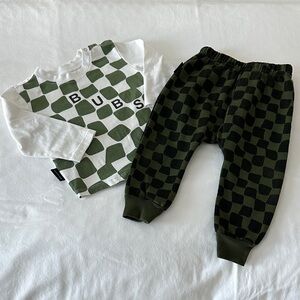Dot Australia Kids Matching Set - Green, Black and White